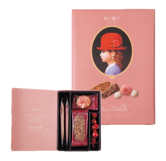 赤い帽子エレガント 4種12個入（紙箱）　10個セット